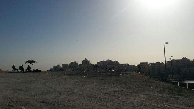 &nbsp; (L'entrée du quartier d'Issawiya est totalement bloquée © Radio France - Benjamin Illy)