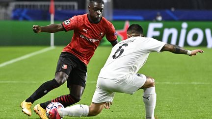 Jonathan Doku a tenté de mettre le feu dans la défense de Krasnodar en fin de match, en vain. (DAMIEN MEYER / AFP)