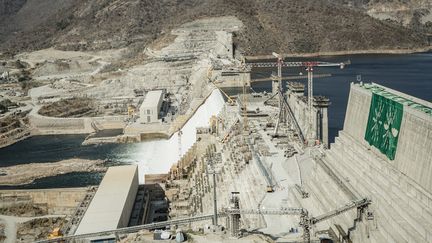 The Renaissance mega-dam located in Guba, February 19, 2022 in Ethiopia.  (AMANUEL SILESHI / AFP)