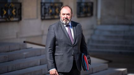 Le ministre de la Santé, François Braun, à l'Elysée à Pairs, le 19 avril 2023. (XOSE BOUZAS / HANS LUCAS / AFP)