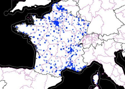 La carte des nouveaux quartiers prioritaires de la politique de la ville, publi&eacute;e mardi 17 juin 2014.&nbsp; (MINISTERE DE LA VILLE / FRANCETV INFO)