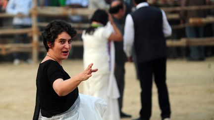 Priyanka Gandhi, le 17 févier 2017.&nbsp; (SANJAY KANOJIA / AFP)