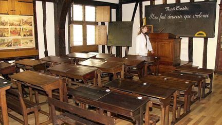 Reconstitution d'une classe des années 1880/1890, Musée National de l'Education
 (MEHDI FEDOUACH / AFP)