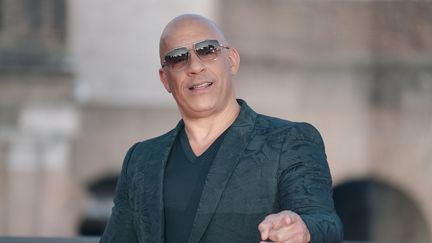 Vin Diesel arrive à l'avant-première du film "Fast X", le 12 mai 2023, à Rome (Italie). (LUCA CARLINO / NURPHOTO / AFP)