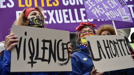 Mobilisation pour la Journee internationale contre la violence faites aux Femmes, sur la Place de la Republique a Paris, le 25 Novembre 2020. (JULIEN MATTIA / LE PICTORIUM / MAXPPP)