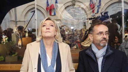 Marine Le Pen et Robert Ménard à Béziers (Hérault), le 7 janvier 2022. (MAXPPP)