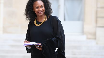 Laura Flessel arrivant au Ministère des Sports (CHRISTOPHE ARCHAMBAULT / AFP)