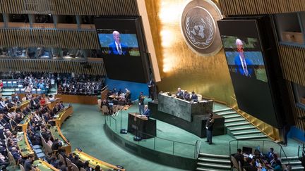 Le président Joe Biden à l'Assemblée générale des Nations Unies à New York (États-Unis), le 19 septembre 2023. (VANESSA CARVALHO / BRÉSIL PHOTO PRESSE / AFP)