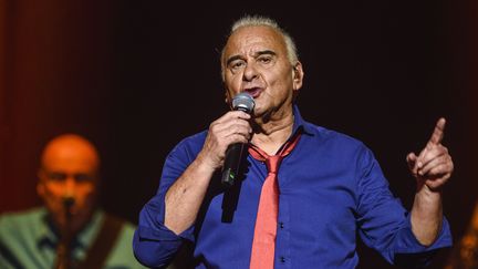 Michel Fugain au Cirque Royal de Bruxelles, le 10 janvier 2023. (JEAN-MARC QUINET / MAXPPP)