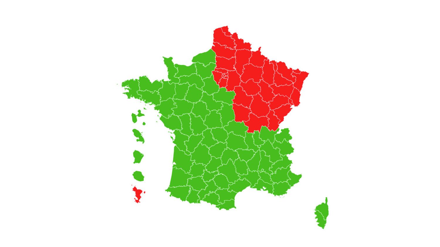 carte france zone verte