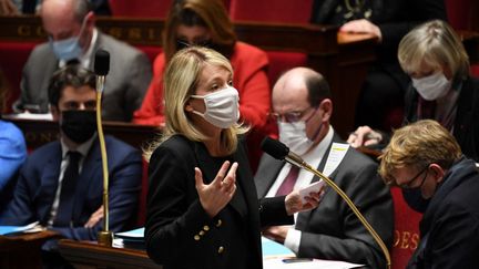 Bérangère Abba, le 1er février 2022, à l'Assemblée nationale. (ALAIN JOCARD / AFP)