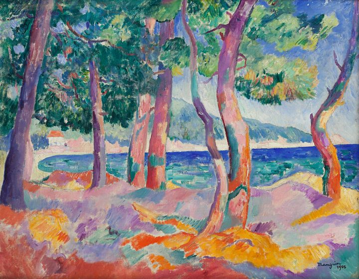 Henri Manguin, Pinède à Cavalière, 1906 huile sur toile, 65x81 cm
 (Adagp, Paris 2015 © Fabrice Lepeltier)