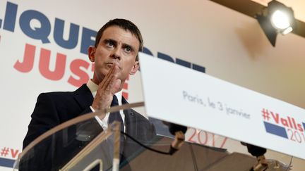 Manuel Valls, le 3 janvier 2017, à Paris (ALAIN JOCARD / AFP)