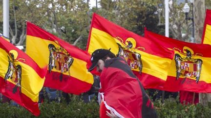 Célébration du «jour de l'Hispanité» à Montjuic, le 12 octobre 2012. (El Païs/ Carlos Ribas)