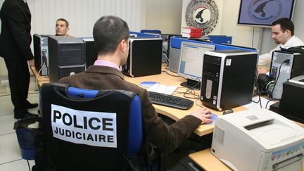 L'office central de lutte contre la criminalité liée aux technologies de l'information de la communication, à Nanterre (Hauts-de-Seine), le 14 février 2008. (MAXPPP)