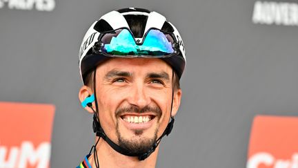 Julian Alaphilippe lors de la 1ere étape du Critérium du Dauphiné, le 5 juin 2023. (RICHARD BRUNEL / MAXPPP)