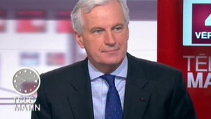 Le ministre de l'Agriculture et de la Pêche, Michel Barnier, sur France 2 (© F2)