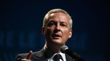 Bruno Le Maire pendant la 10e Journée de l'économie, à Lyon, le 9 novembre 2017. (PHILIPPE DESMAZES / AFP)