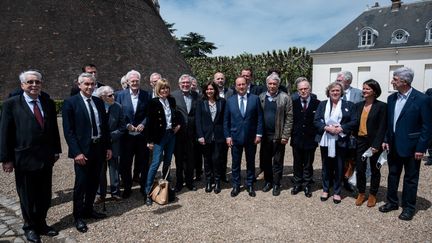 Plusieurs personnalités de gauche sont réunies, dimanche 9 mai, au Creusot (Saône-et-Loire) pour célébrer les 40 ans de l’élection de François Mitterrand.&nbsp; (JEAN-PHILIPPE KSIAZEK / AFP)