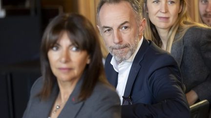 Emmanuel Grégoire, ancien premier adjointe, est désormais en rupture avec la maire socialiste de Paris Anne Hidalgo. (VINCENT ISORE / MAXPPP)