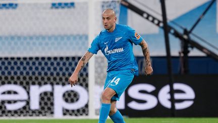 Yaroslav Rakitskiy lors du match entre le Zénith Saint-Pétersbourg et&nbsp;Malmö en Ligue des champions, le 29 septembre 2021.&nbsp; (MIKE KIREEV / NURPHOTO)