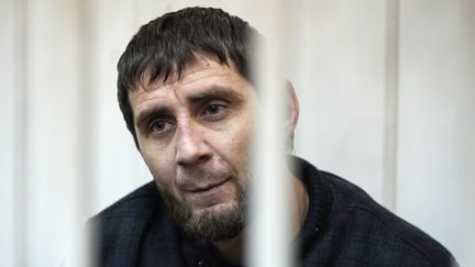 Zaour Dada&iuml;ev, inculp&eacute; pour le meurtre de Boris Nemtsov, lors de sa comparution devant un tribunal de Moscou (Russie), le 8 mars 2015. (MAKSIM BLINOV / RIA NOVOSTI / AFP)