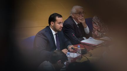 Alexandre Benalla, le 19 septembre 2018 lors de son audition par la commission des lois du Sénat. (MAXPPP)