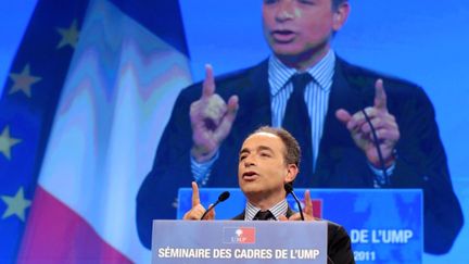 Le secr&eacute;taire g&eacute;n&eacute;ral de l'UMP, Jean-Fran&ccedil;ois Cop&eacute;, lors de la convention des cadres du parti le 26 novembre 2011, &agrave; Paris. (PIERRE VERDY / AFP)