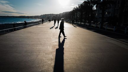 La promenade des Anglais à Nice (Alpes-Maritimes),&nbsp;le 12 mars 2021. (ARIE BOTBOL / HANS LUCAS)