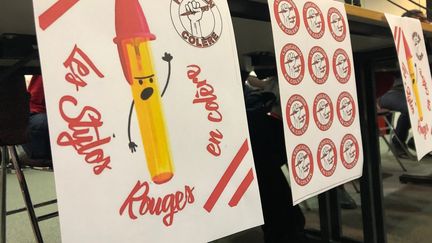 Une première assemblée générale de "stylos rouges" s'est tenue le 9 janvier à Créteil, dans le Val-de-Marne. (ALEXIS MOREL / FRANCE-INFO)