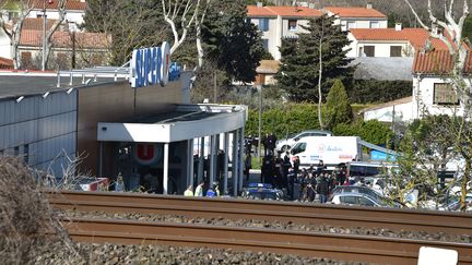 Le Super U de Trèbes (Aude), le 23 mars 2018. (PASCAL PAVANI / AFP)