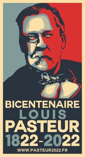 L'affiche du&nbsp;bicentenaire de la naissance de Louis Pasteur. (DR)