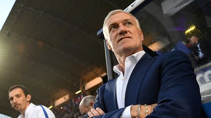 Didier Deschamps lors du matche France-Ecosse à Metz (Moselle), le 4 juin 2016. (FRANCK FIFE / AFP)