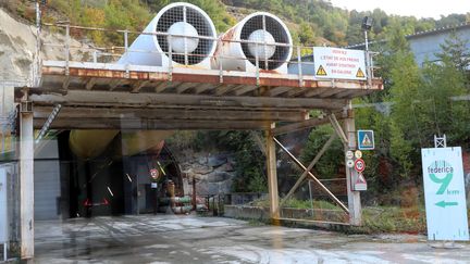 Chantier de la ligne ferroviaire à grande vitesse entre Lyon et Turin à Saint-André (Savoie) en 2019. (SYLVAIN MUSCIO / MAXPPP)