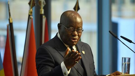 Le président du Ghana&nbsp;Nana Akufo-Addo lors d'un sommet économique en Allemagne, le 19 novembre 2019. (POOL NEW / REUTERS)