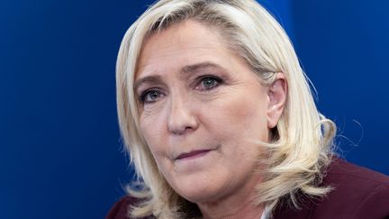 Marine Le Pen, candidate du Rassemblement national à l'élection présidentielle en 2022. (MYLENE DEROCHE / MAXPPP)