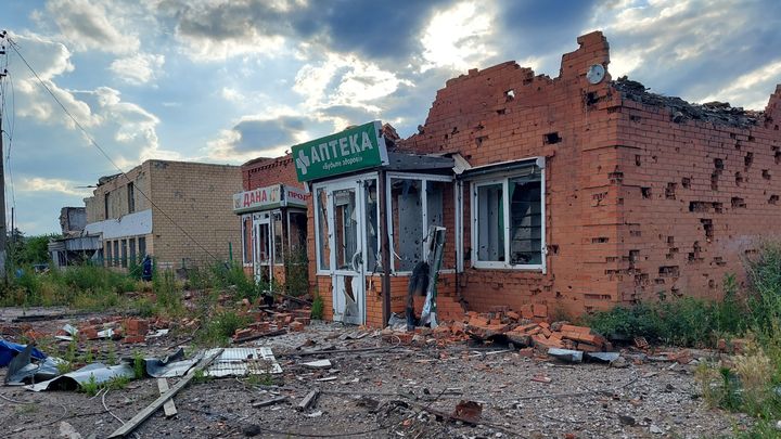 La pharmacie du village, non loin de Vremivka. (ISABELLE LABEYRIE / RADIOFRANCE)