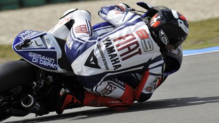 Jorge Lorenzo (Yamaha) vu de dos