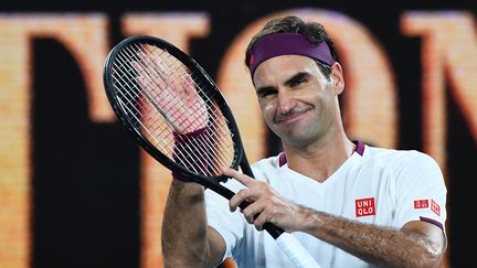 Roger Federer lors de l'Open d'Australie, à Melbourne, le 26 janvier 2020. (WILLIAM WEST / AFP)