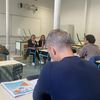 Des professeurs des écoles contractuels suivent une journée de formation le 30 août 2023, au lycée Jacques-Decour, à Paris. (LUCIE BEAUGE / FRANCEINFO)