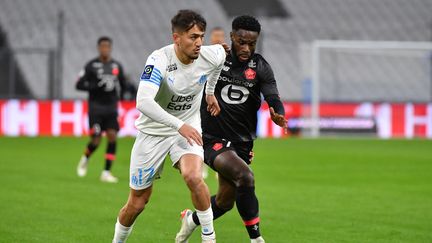 Cengiz Ünder a réveillé les Marseillais, dimanche 16 janvier 2022 contre Lille. (SYLVAIN THOMAS / AFP)