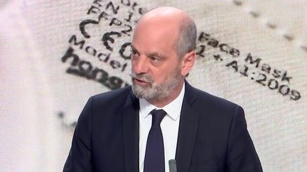 Le ministre de l'Education nationale, Jean-Michel Blanquer, le 14 janvier 2022 sur franceinfo. (FRANCEINFO / RADIO FRANCE)