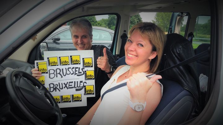 &nbsp; (Magalie et Didier heureux de participer au défi de France Info © Benjamin Illy - Radio France)