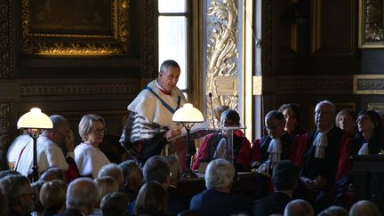 François Molins à la Cour de cassation. (CHRISTOPHE ARCHAMBAULT / AFP)