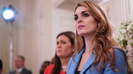 La directrice de la communication de la Maison Blanche, Hope Hicks, le 21 février 2018 à Washington D.C. (Etats-Unis).&nbsp; (MANDEL NGAN / AFP)