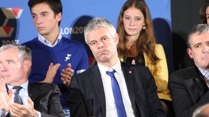 Le président par intérim des Républicains, Laurent Wauquiez, lors d'un meeting de François Fillon à Lyon, le 6 octobre 2016. (MATHIS BOUSSUGE / CITIZENSIDE / AFP)