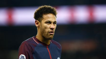 L'attaquant du PSG Neymar, le 25 février 2018, au parc des Princes à Paris. (MEHDI TAAMALLAH / NURPHOTO / AFP)