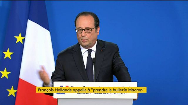 François Hollande appelle à "prendre le bulletin Macron"