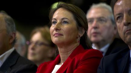 S&eacute;gol&egrave;ne Royal assiste au meeting de Fran&ccedil;ois Hollande au Bourget (Seine-Saint-Denis), le 22 janvier 2012.&nbsp; (FRED DUFOUR / AFP)