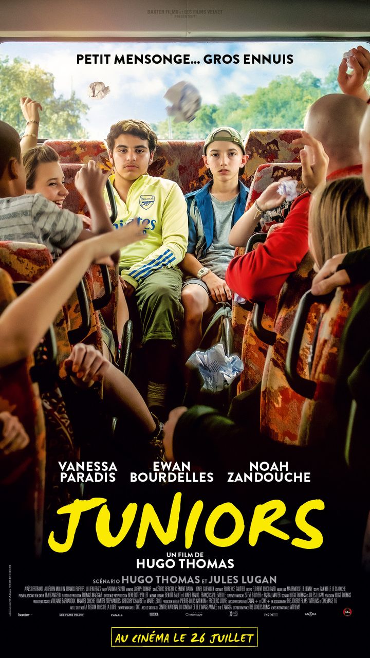 Affiche du film "Juniors", d'Hugo P. Thomas, sortie le 26 juillet 2023 (THE JOKERS FILMS)